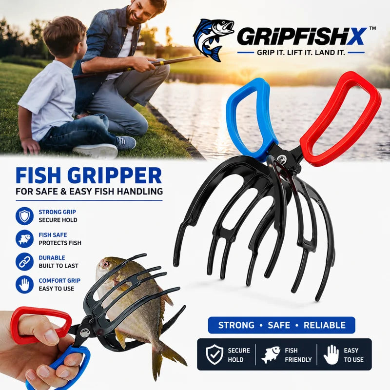 GripFishX™ Fish Gripper – Multi-Claw Fish Controller for Safe & Easy Handling –