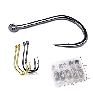 Gold & Black Fishing Hooks Set
