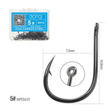 Fishing hook with packaging labeled 'dong' on a white background