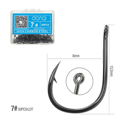 50pcs fishing hooks set