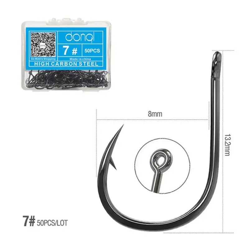 50pcs fishing hooks set