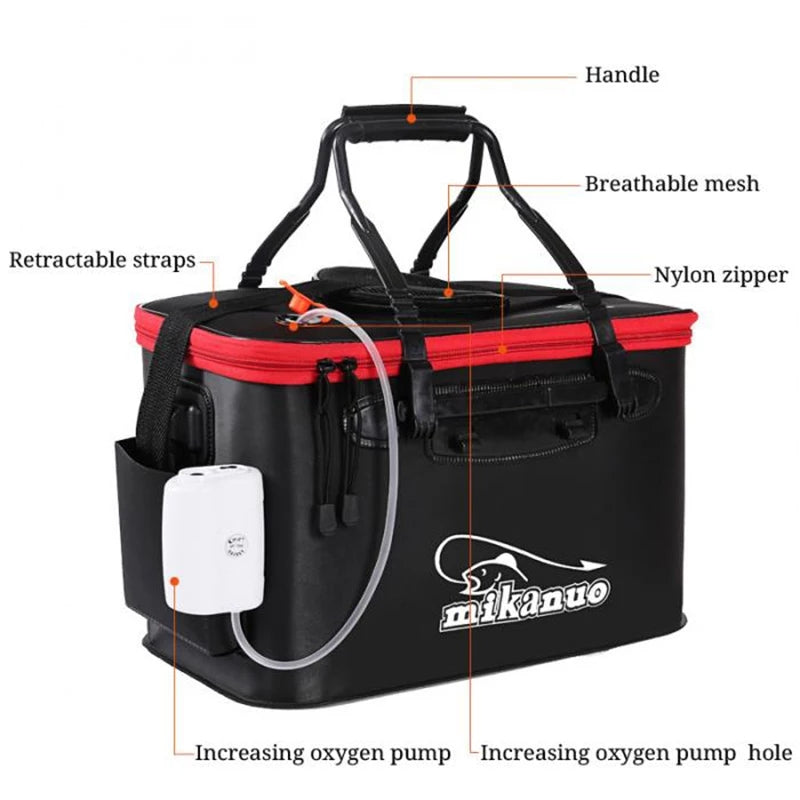 Foldable Waterproof Fishing Bucket-Live Fish Container