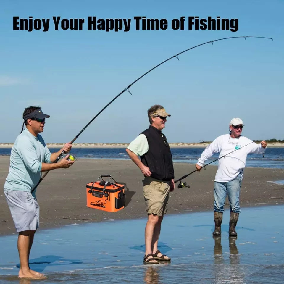 Foldable Waterproof Fishing Bucket-Live Fish Container