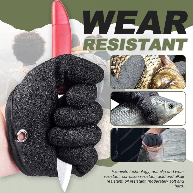 Fishing Catching Gloves with Magnet Release