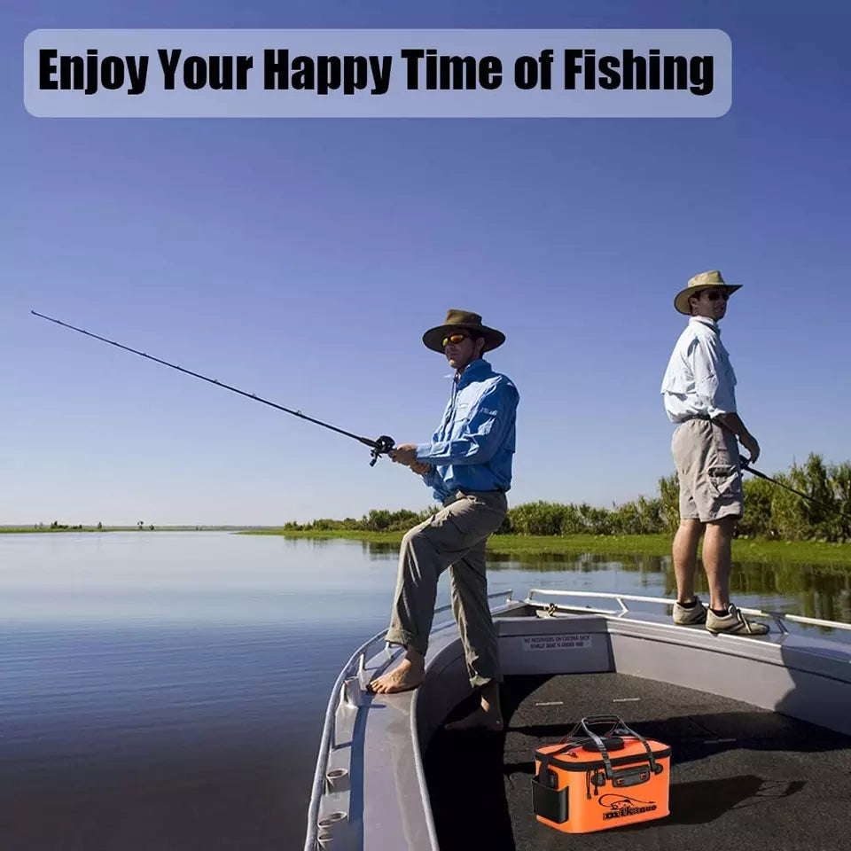 Foldable Waterproof Fishing Bucket-Live Fish Container
