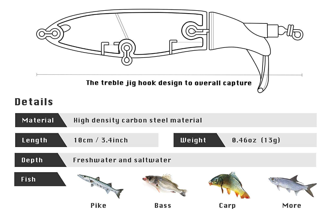 Floating Rotating Tail Lures Hard Bait