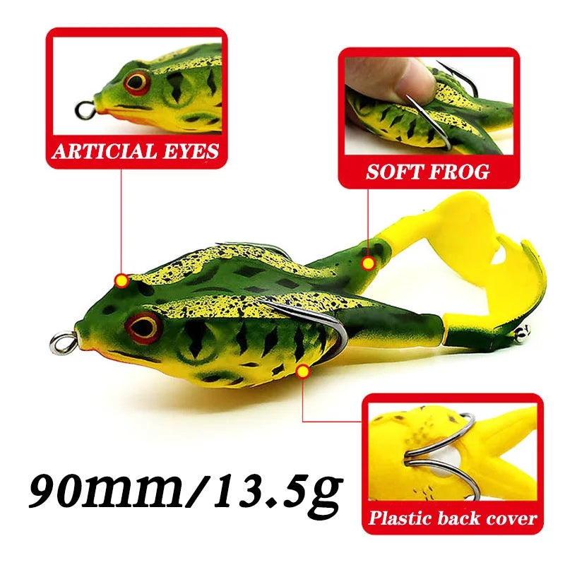 double propeller fishing lures Double Propeller Frog Soft Bait
