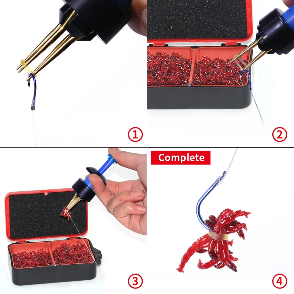 Effective bloodworm clip fishing lure for attracting fish