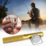 Fish Line Hook Tie Device shown with fishing gear