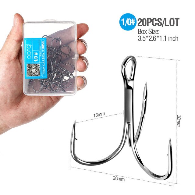 Fishing tackle set with 20 sharp hooks for secure catches.