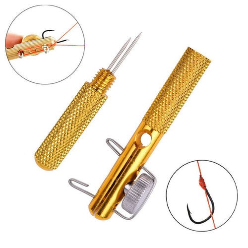 easy fishing hook tying tool HOOK-EZE New All in One Nail Knot | Pack of 2 | Protect from Fish Hooks | Tie Knots Easily | Cool Gadgets boat or RV Fish Line Hook Tie Device